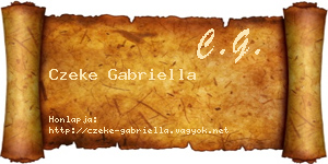 Czeke Gabriella névjegykártya